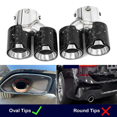 Embout d'Échappement Carbone BMW G20 G21 M340i - vue de trois-quarts 2 - Becquet Voiture