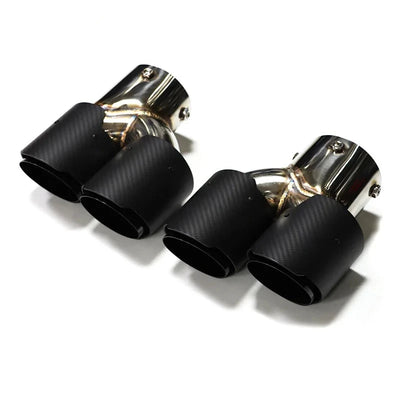 Embout d'Échappement Carbone BMW G20 G21 M340i - vue de trois-quarts - Becquet Voiture