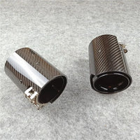 Embout d'Échappement Carbone BMW M Performance M3 M4 M5 - installé sur véhicule - Becquet Voiture