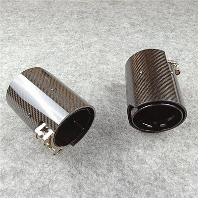 Embout d'Échappement Carbone BMW M Performance M3 M4 M5 - installé sur véhicule - Becquet Voiture