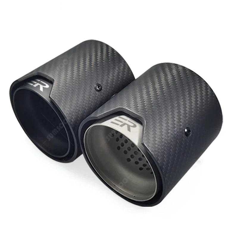 Embout d'Échappement Carbone BMW M2 M3 M4 - vue de face - Becquet Voiture