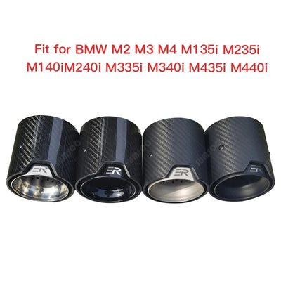 Embout d'Échappement Carbone BMW M2 M3 M4 - vue de profil - Becquet Voiture