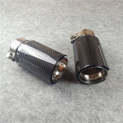 Embout d'Échappement Carbone BMW M2 M3 M5 M Performance - vue de trois-quarts - Becquet Voiture