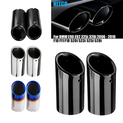Embout d'Échappement Carbone BMW Série 3 F30 Série 5 F10 - vue de face - Becquet Voiture