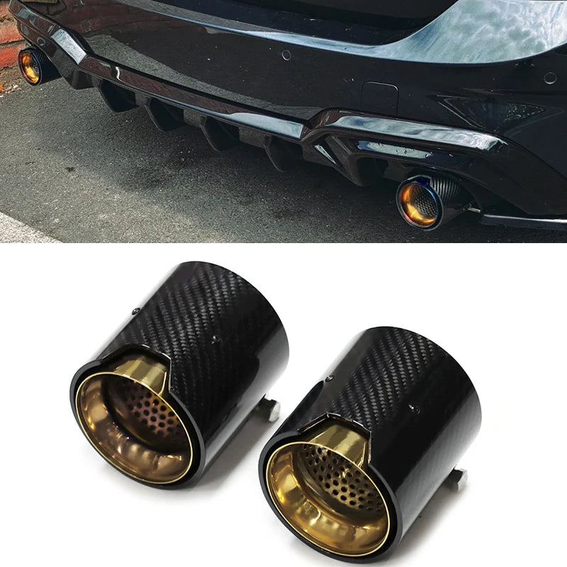 Embout d'Échappement Carbone BMW Série 3 G20 G21 (réf. 2) - vue de face - Becquet Voiture