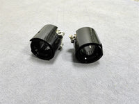 Embout d'Échappement Carbone Noir Brillant BMW M F20 F22 F32 - installé sur véhicule - Becquet Voiture