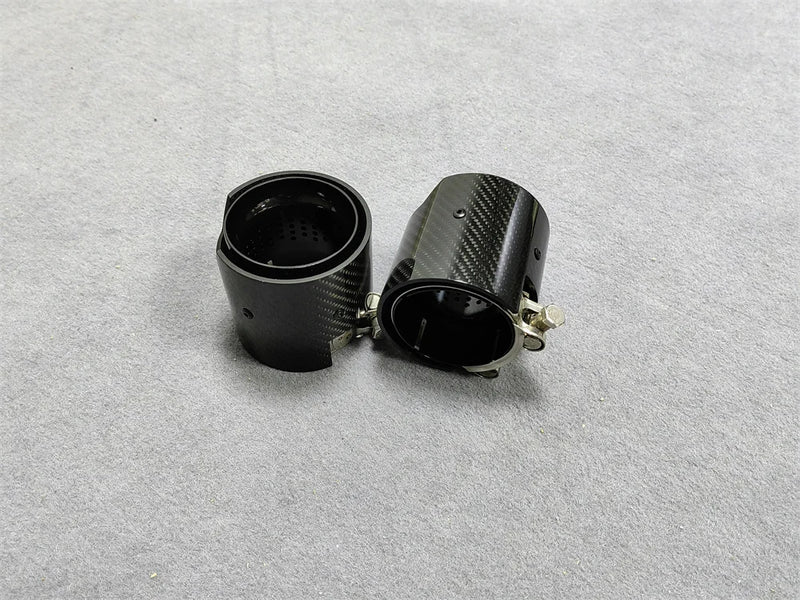 Embout d'Échappement Carbone Noir Brillant BMW M F20 F22 F32 - vue arrière - Becquet Voiture