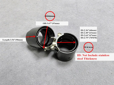 Embout d'Échappement Carbone Noir Brillant BMW M F20 F22 F32 - vue de trois-quarts - Becquet Voiture