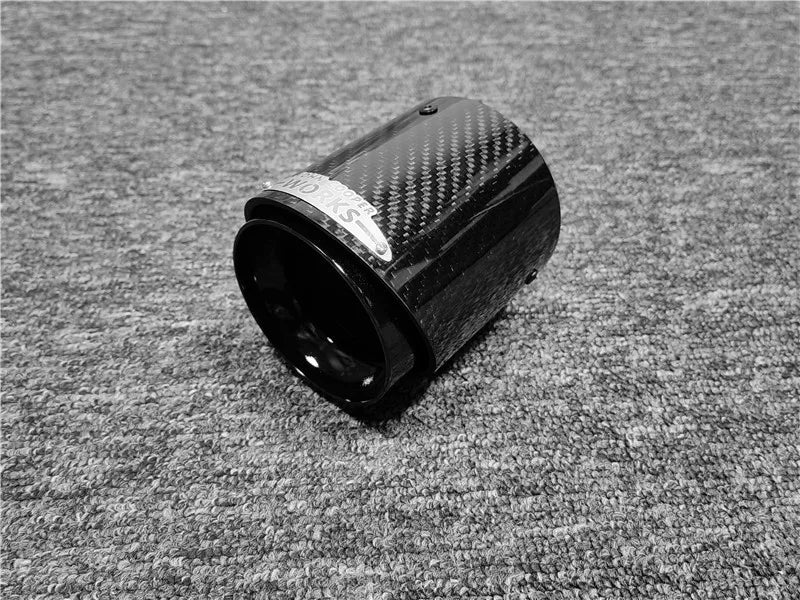 Embout d'Echappement Carbone Noir Brillant Mini Cooper S JCW - installé sur véhicule - Becquet Voiture