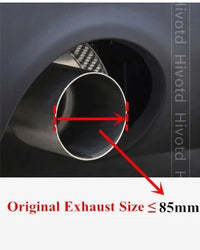 Embout d'Echappement Carbone Noir Brillant Mini Cooper S JCW - vue de profil - Becquet Voiture