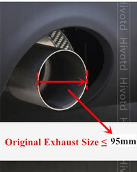 Embout d'Echappement Carbone Noir Brillant Mini Cooper S JCW - vue rapprochée - Becquet Voiture