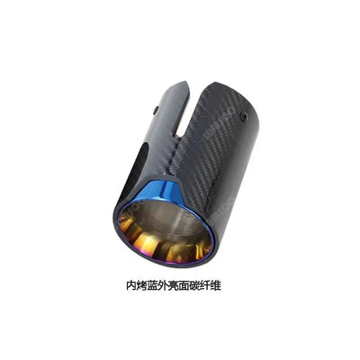 Embout d'Échappement Carbone Universel Ø 59-63 mm - installé sur véhicule - Becquet Voiture