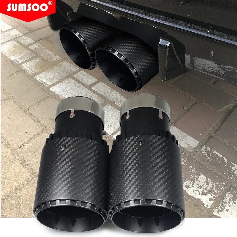 Embout d'Échappement Carbone Volkswagen Golf - vue de face - Becquet Voiture