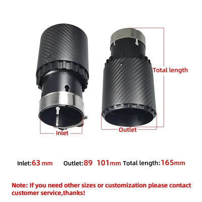 Embout d'Échappement Carbone Volkswagen Golf - vue de profil - Becquet Voiture