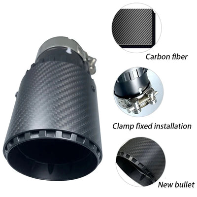 Embout d'Échappement Carbone Volkswagen Golf - vue de trois-quarts - Becquet Voiture