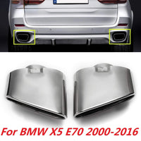 Embout d'Échappement Chromé BMW X5 E70 2000-2016 - vue de face - Becquet Voiture