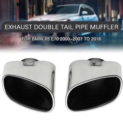 Embout d'Échappement Chromé BMW X5 E70 2000-2016 - vue de profil - Becquet Voiture