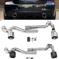 Embout d'Échappement Double Pointe BMW E90 E92 - vue de face - Becquet Voiture