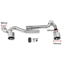 Embout d'Échappement Double Pointe BMW E90 E92 - vue de profil - Becquet Voiture