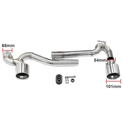 Embout d'Échappement Double Pointe BMW E90 E92 - vue de profil - Becquet Voiture