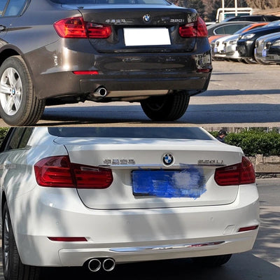 Embout d'Échappement Double Sortie BMW F30 F31 Série 3 - installé sur véhicule - Becquet Voiture