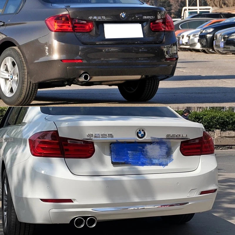 Embout d'Échappement Double Sortie BMW F30 F31 Série 3 - installé sur véhicule - Becquet Voiture