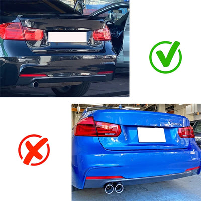 Embout d'Échappement Double Sortie BMW F30 F31 Série 3 - vue arrière - Becquet Voiture