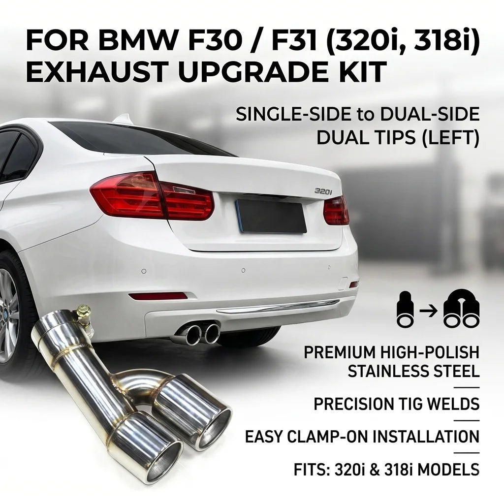 Embout d'Échappement Double Sortie BMW F30 F31 Série 3 - vue de face - Becquet Voiture