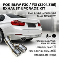 Embout d'Échappement Double Sortie BMW F30 F31 Série 3 - vue de face - Becquet Voiture