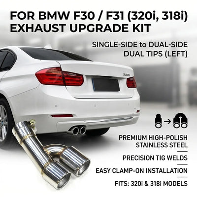 Embout d'Échappement Double Sortie BMW F30 F31 Série 3 - vue de face - Becquet Voiture