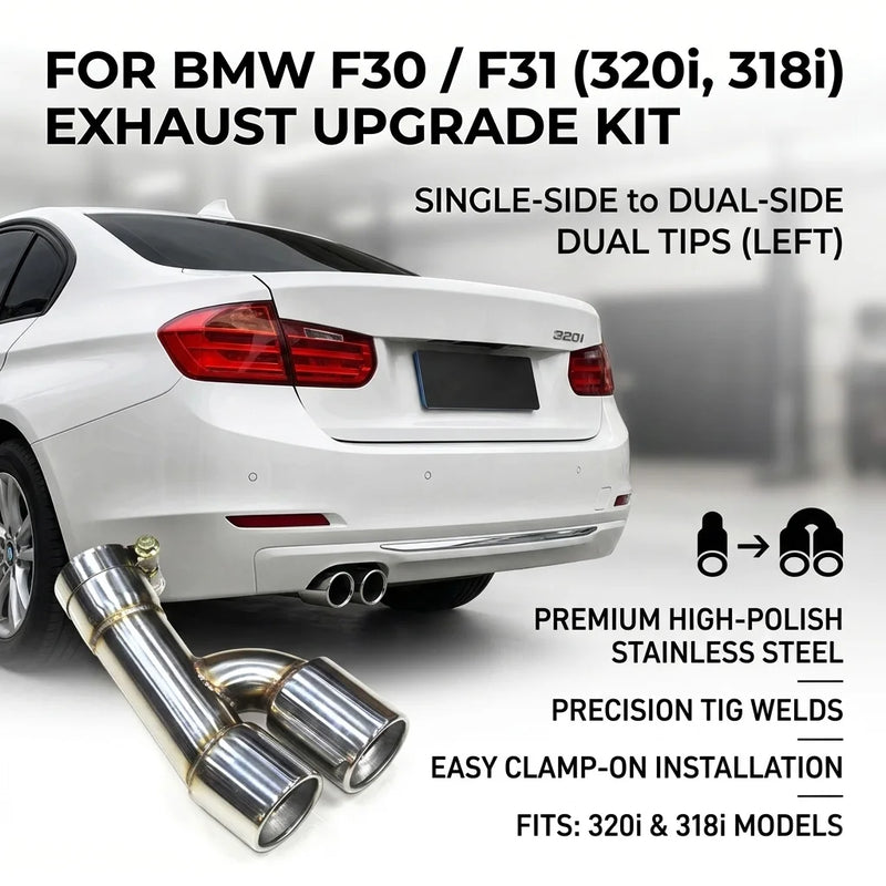 Embout d'Échappement Double Sortie BMW F30 F31 Série 3 - vue de face - Becquet Voiture