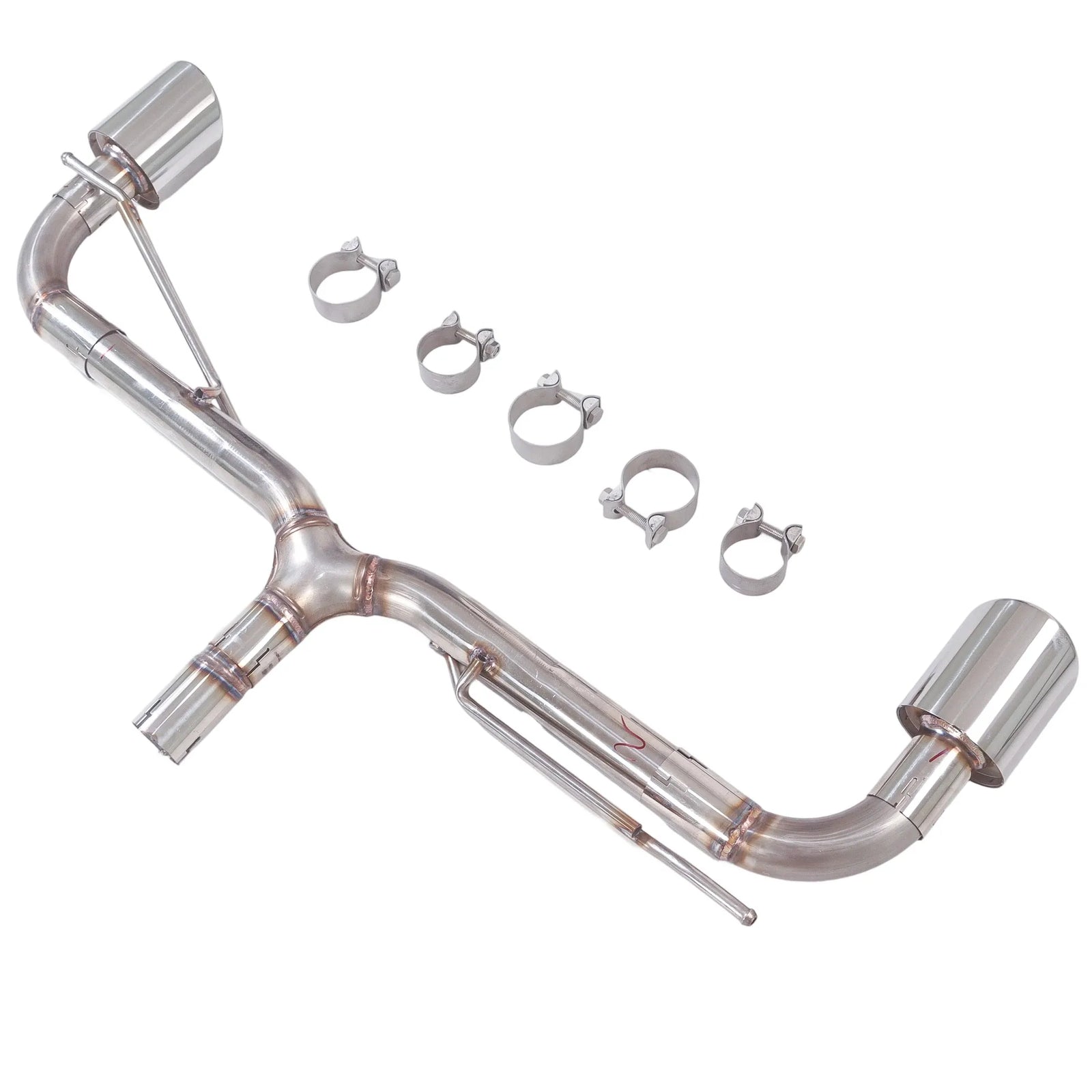 Embout d'Échappement Double Volkswagen Golf 7 GTI - vue de face - Becquet Voiture