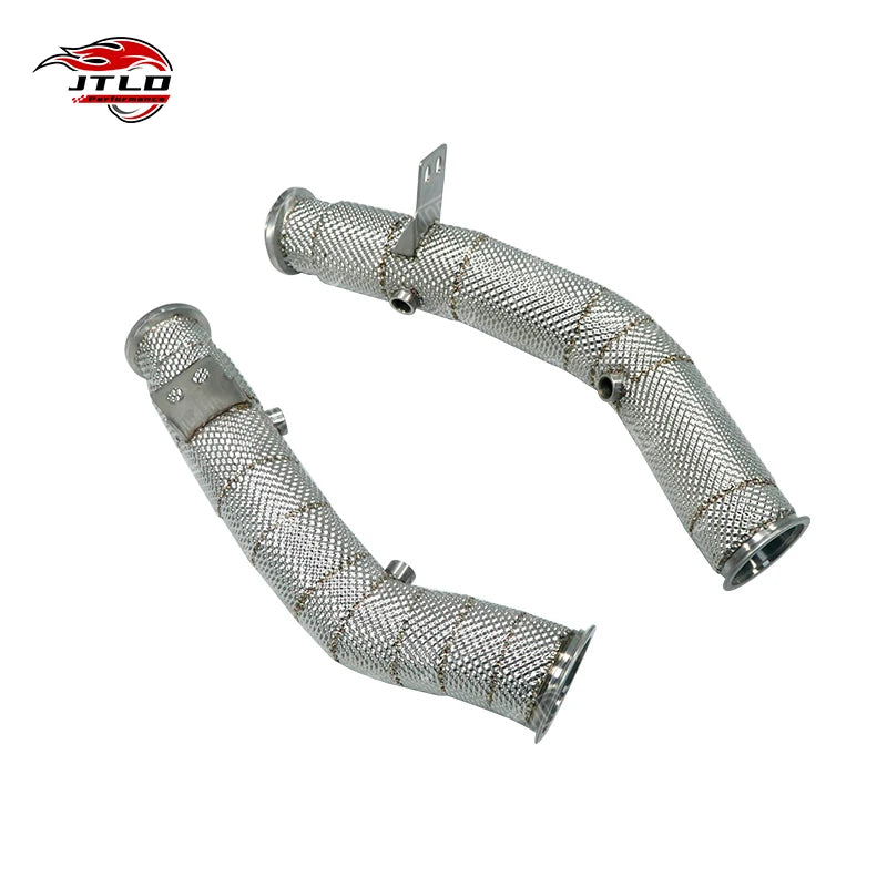 Embout d'Échappement Inox Mercedes W205 C43 - vue de face - Becquet Voiture