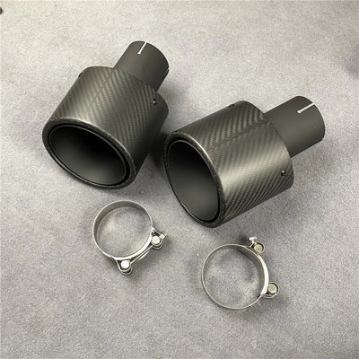 Embout d'Échappement Kia Stinger GT Carbone Ovale - vue de profil - Becquet Voiture