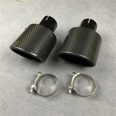 Embout d'Échappement Kia Stinger GT Carbone Ovale - vue de trois-quarts - Becquet Voiture