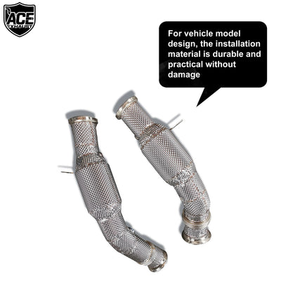 Embout d'Échappement Mercedes-AMG C43 E43 GLC43 GLE43 - vue de trois-quarts - Becquet Voiture