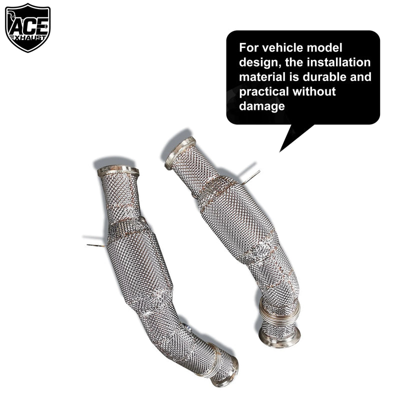 Embout d'Échappement Mercedes-AMG C43 E43 GLC43 GLE43 - vue de trois-quarts - Becquet Voiture