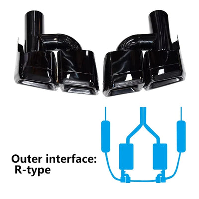 Embout d'Échappement Mercedes-Benz W212 E63 CLS63 W204 - vue de trois-quarts - Becquet Voiture