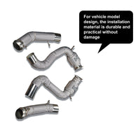 Embout d'Échappement Mercedes C63 AMG W205 - vue de trois-quarts - Becquet Voiture