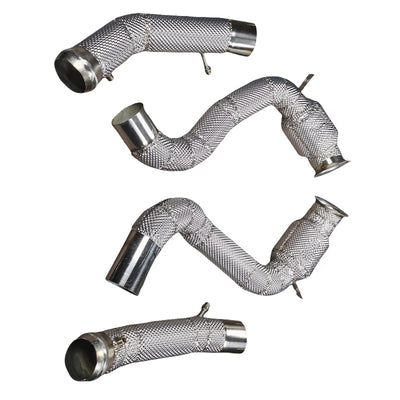 Embout d'Échappement Mercedes C63 AMG W205 - vue rapprochée - Becquet Voiture
