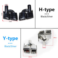 Embout d'Échappement Mercedes Classe C E CLS Quadruple - vue de trois-quarts - Becquet Voiture