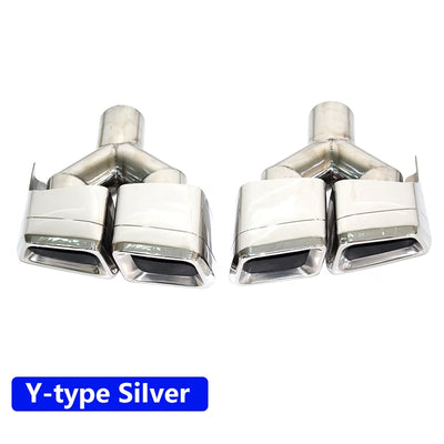 Embout d'Échappement Mercedes Classe C E CLS Quadruple - vue rapprochée - Becquet Voiture