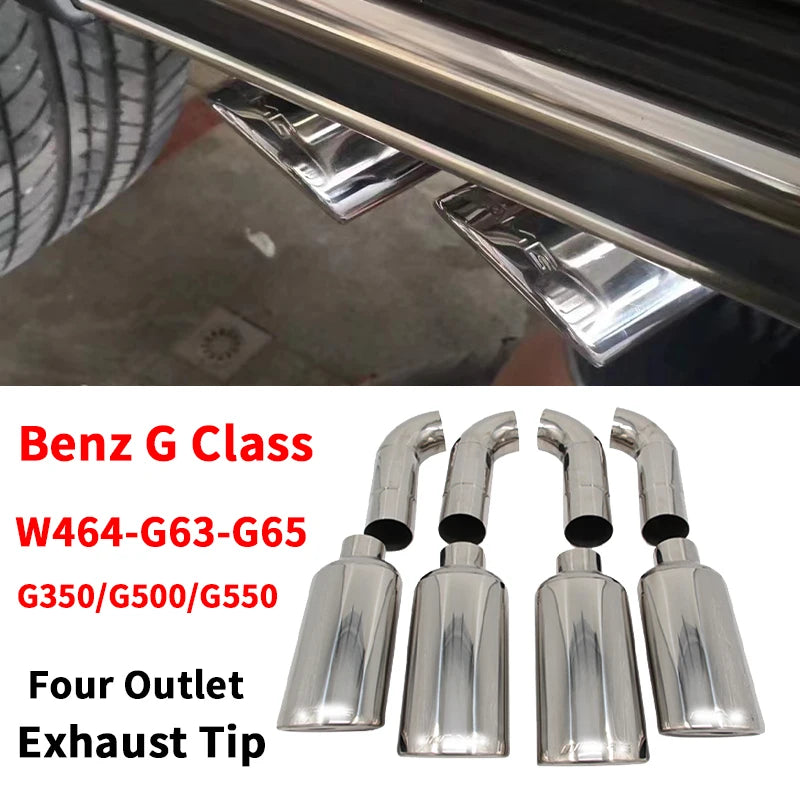 Embout d'Échappement Mercedes Classe G W463 - vue de face - Becquet Voiture