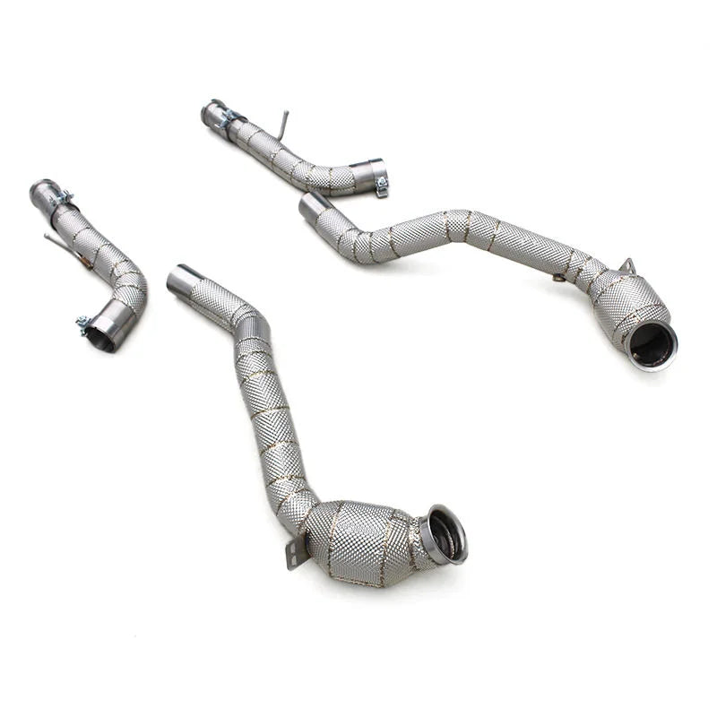 Embout d'Échappement Mercedes G63 W464 Downpipe - détail du montage - Becquet Voiture