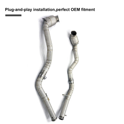 Embout d'Échappement Mercedes G63 W464 Downpipe - vue arrière - Becquet Voiture
