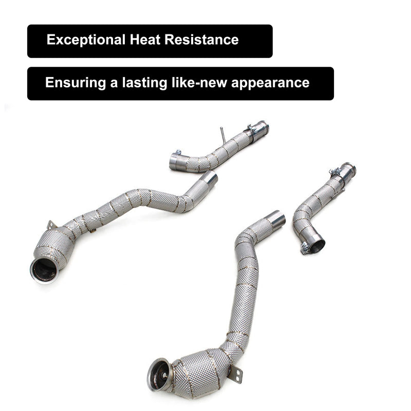 Embout d'Échappement Mercedes G63 W464 Downpipe - vue de profil - Becquet Voiture