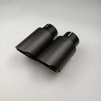 Embout d'Échappement Nissan GT-R R35 Noir Mat Inox - vue de face - Becquet Voiture