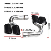 Embout d'Échappement Noir Audi Q7 4M 2016-2023 - installé sur véhicule - Becquet Voiture