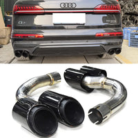 Embout d'Échappement Noir Audi Q7 4M 2016-2023 - vue de face - Becquet Voiture