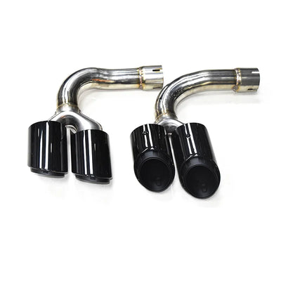 Embout d'Échappement Noir Audi Q7 4M 2016-2023 - vue de profil - Becquet Voiture